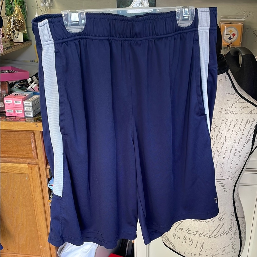 Old Navy Men's Athletic Shorts - Navy and White